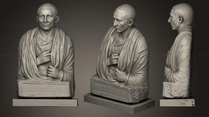 Buddha figurines (BUDDHIST MONK, STKBD_0008) 3D models for cnc